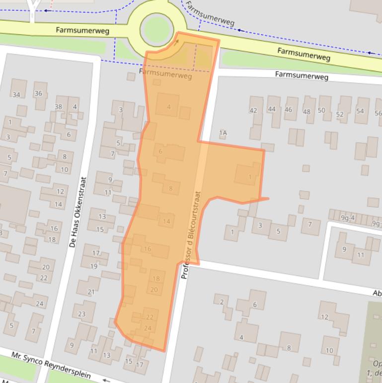 Kaart van postcodegebied 9902EC.