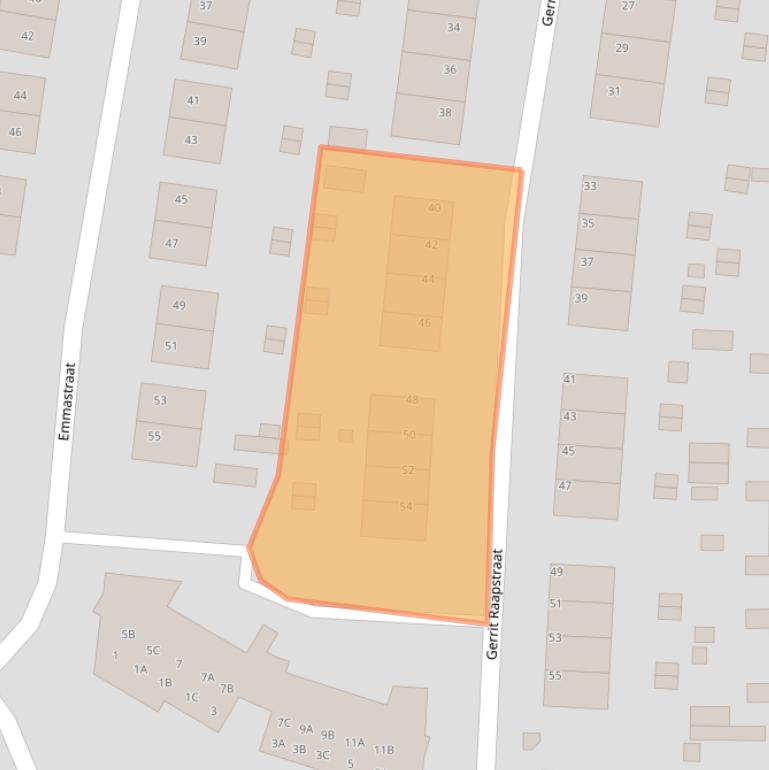 Kaart van postcodegebied 9902EJ.