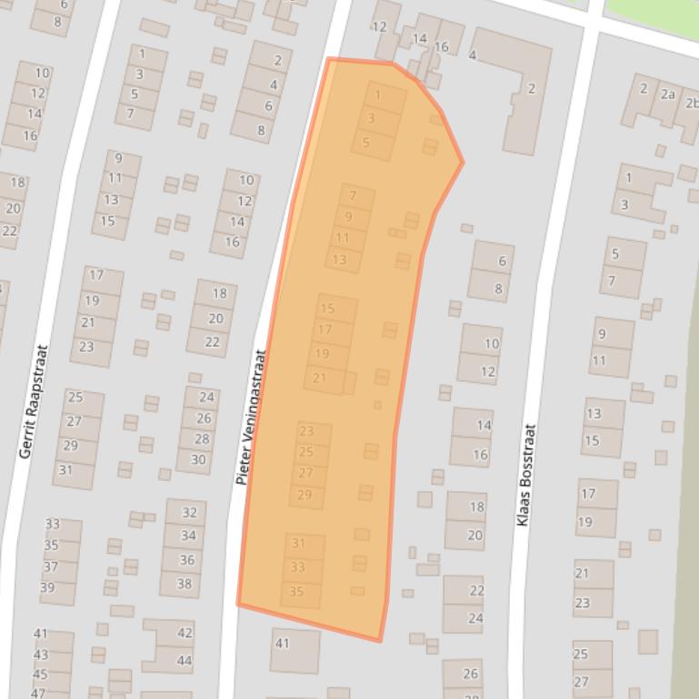 Kaart van postcodegebied 9902EK.