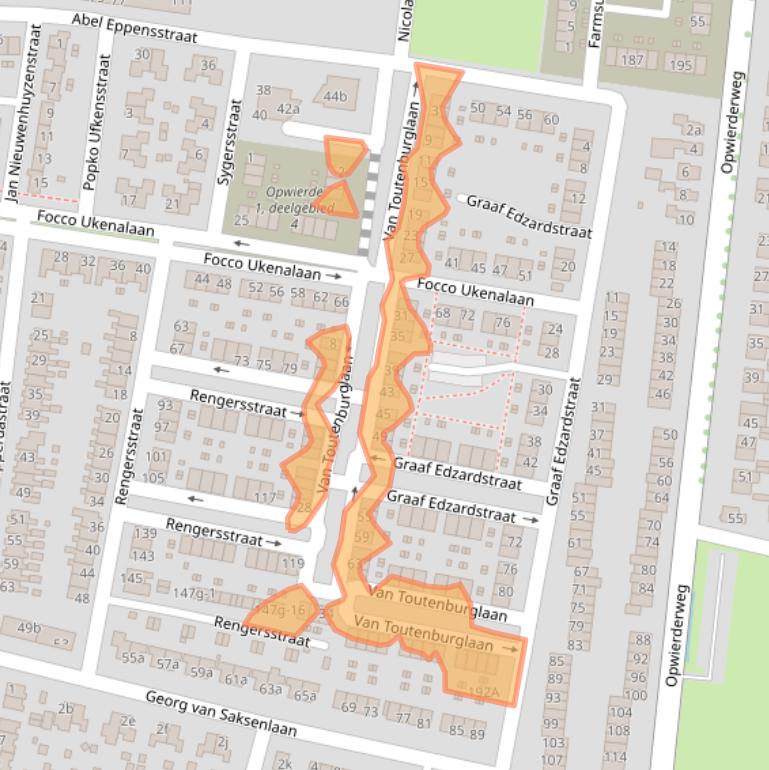 Kaart van postcodegebied 9902GX.