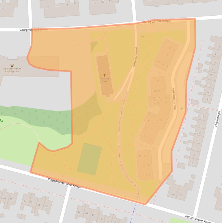 Kaart van postcodegebied 9902JM.