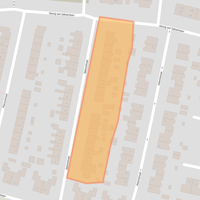 Kaart van postcodegebied 9902JS.