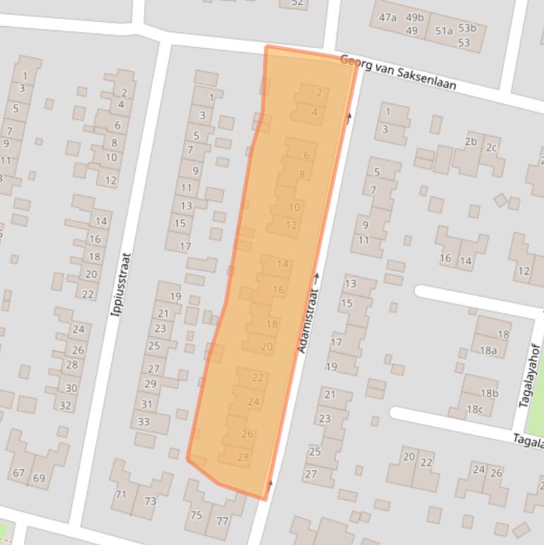 Kaart van postcodegebied 9902JW.