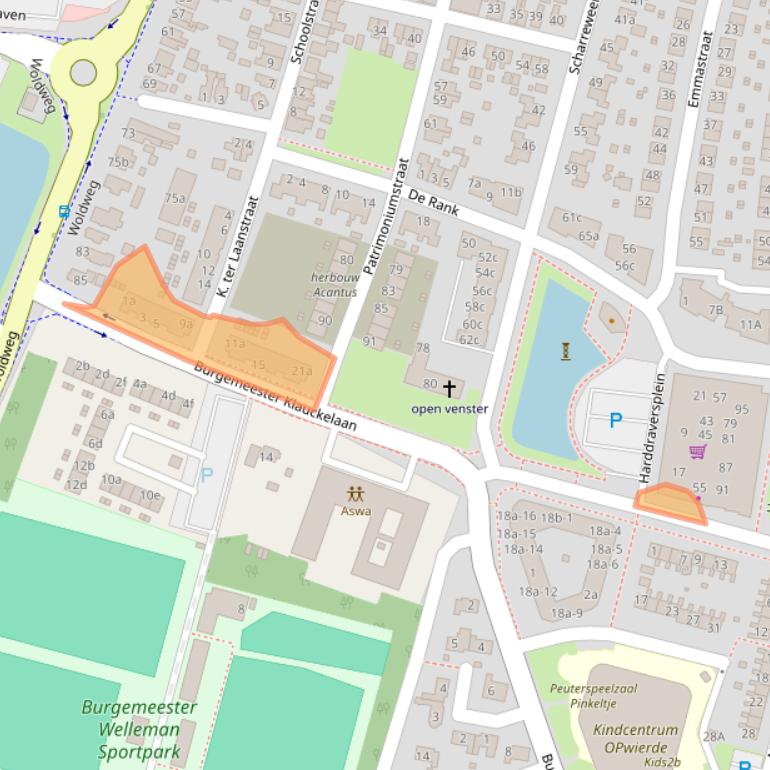 Kaart van postcodegebied 9902KP.