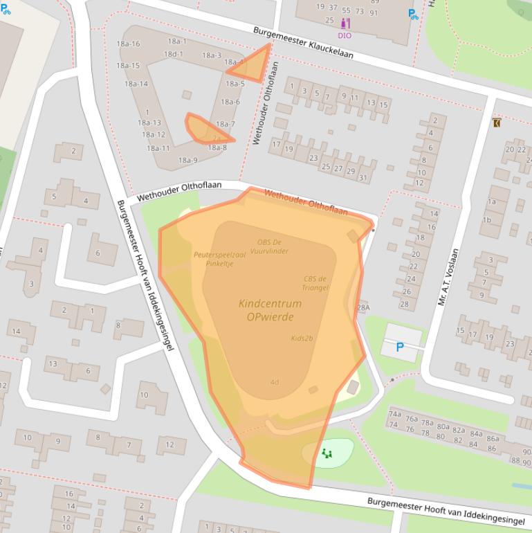 Kaart van postcodegebied 9902LB.