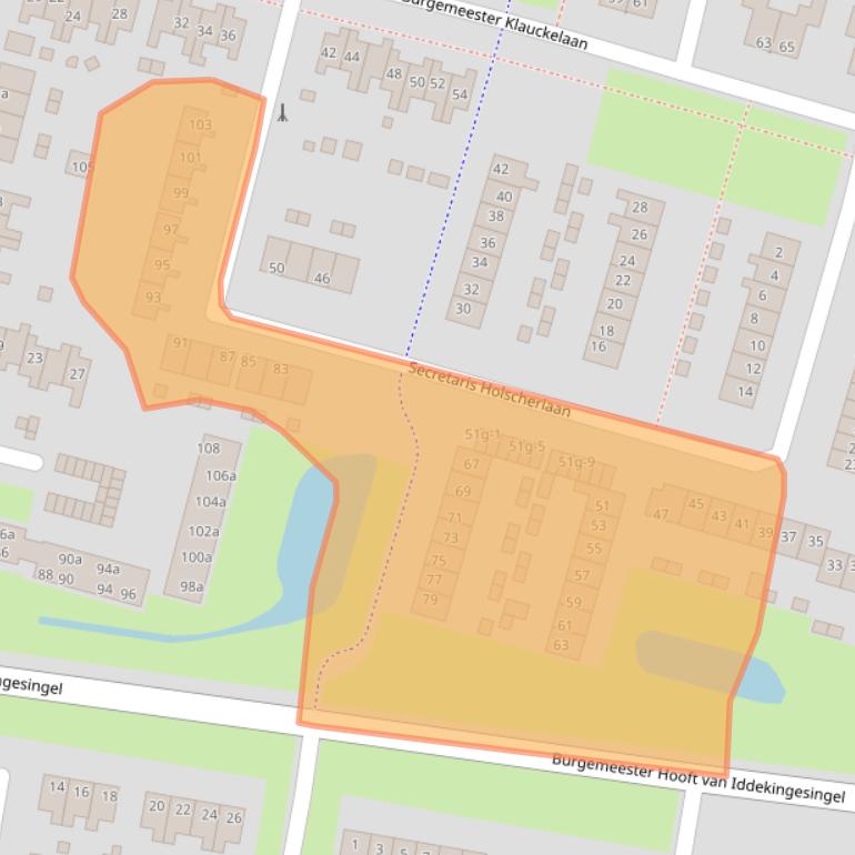 Kaart van postcodegebied 9902LK.