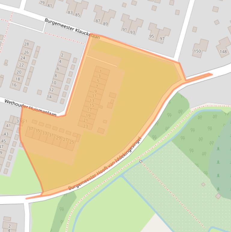 Kaart van postcodegebied 9902LN.