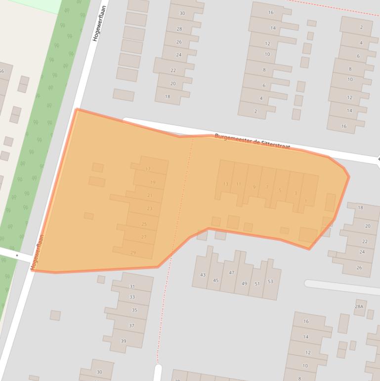 Kaart van postcodegebied 9902ND.