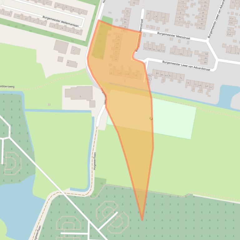 Kaart van postcodegebied 9902NV.