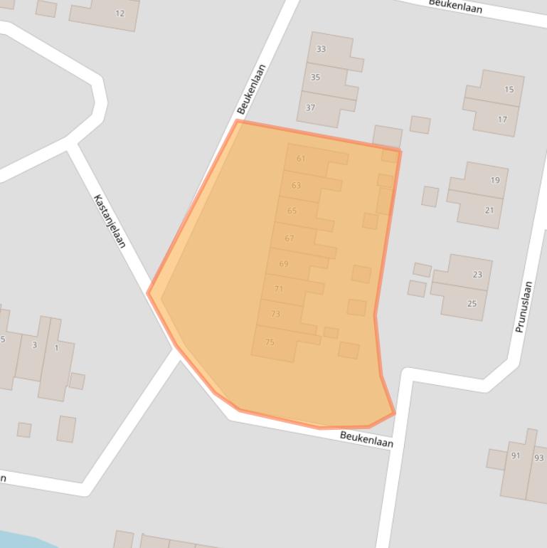 Kaart van postcodegebied 9902PB.