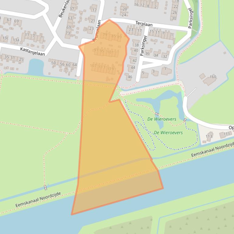 Kaart van postcodegebied 9902PC.