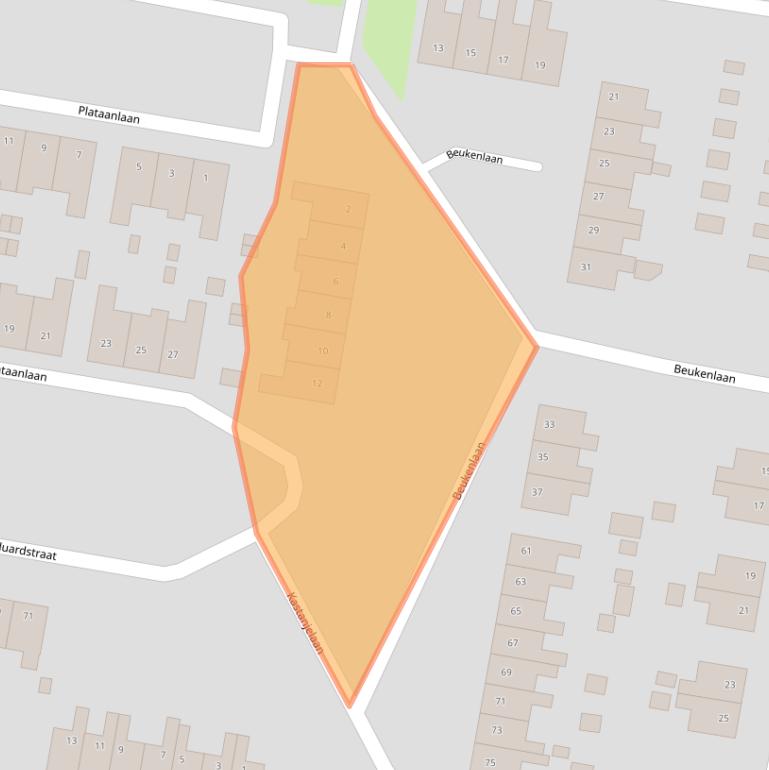 Kaart van postcodegebied 9902PD.