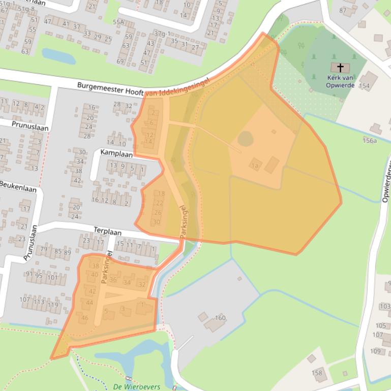 Kaart van postcodegebied 9902PM.