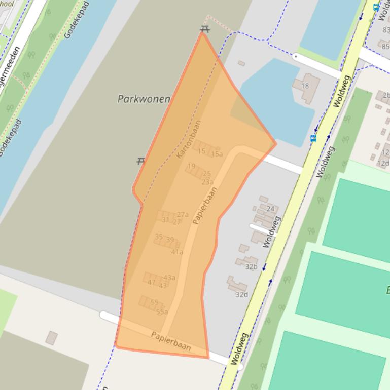 Kaart van postcodegebied 9902TA.