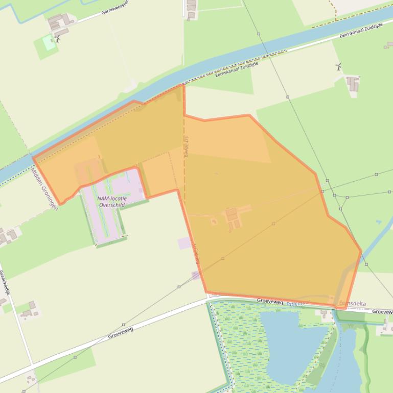 Kaart van postcodegebied 9902TE.