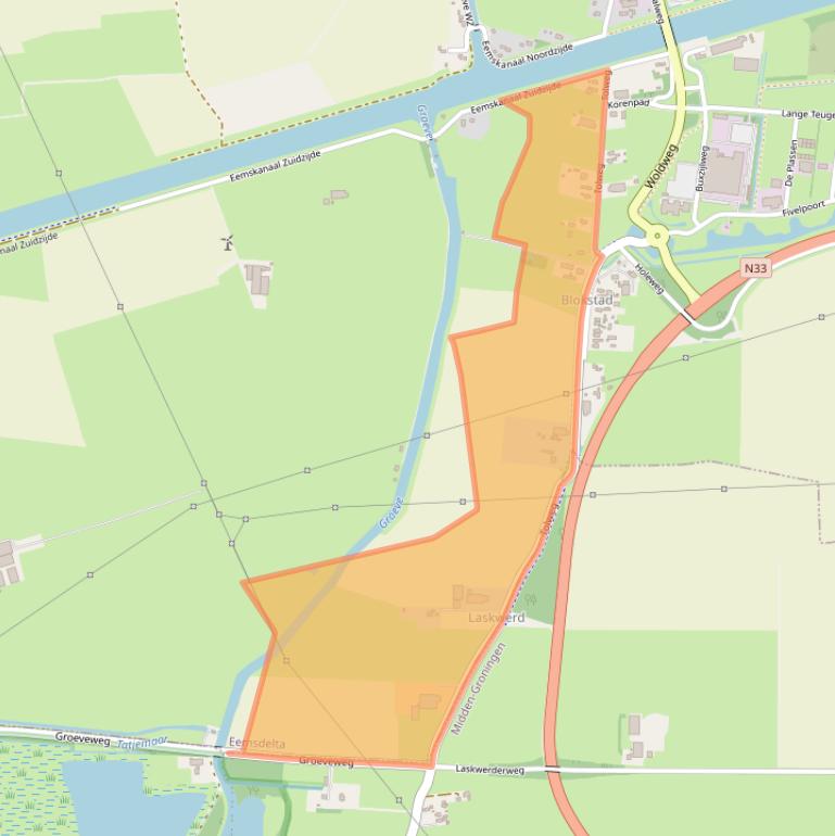 Kaart van postcodegebied 9902TJ.