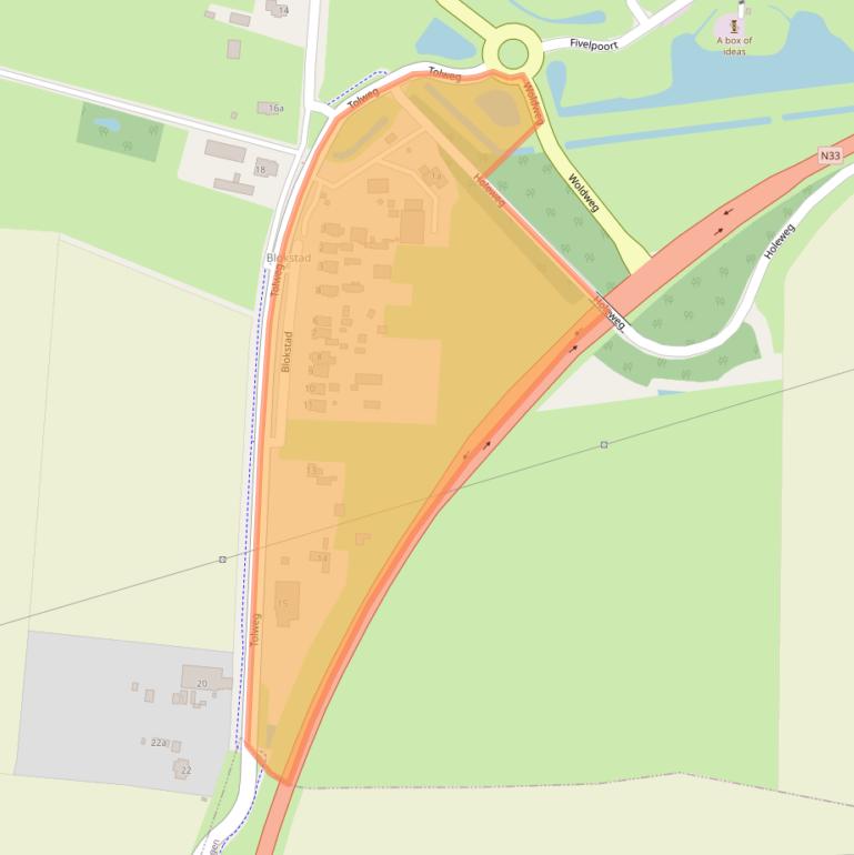 Kaart van postcodegebied 9902TL.