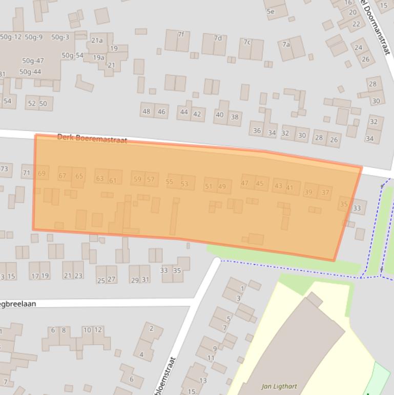 Kaart van postcodegebied 9903AN.