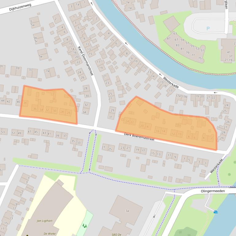 Kaart van postcodegebied 9903AR.