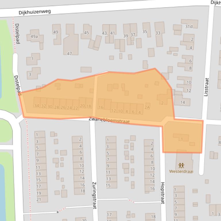 Kaart van postcodegebied 9903BE.