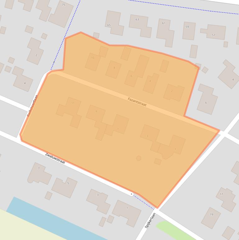 Kaart van postcodegebied 9903BX.