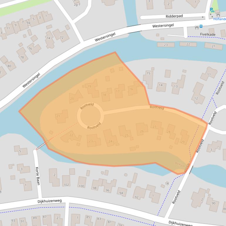 Kaart van postcodegebied 9903CC.