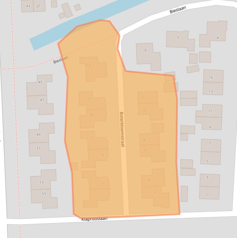 Kaart van postcodegebied 9903EJ.