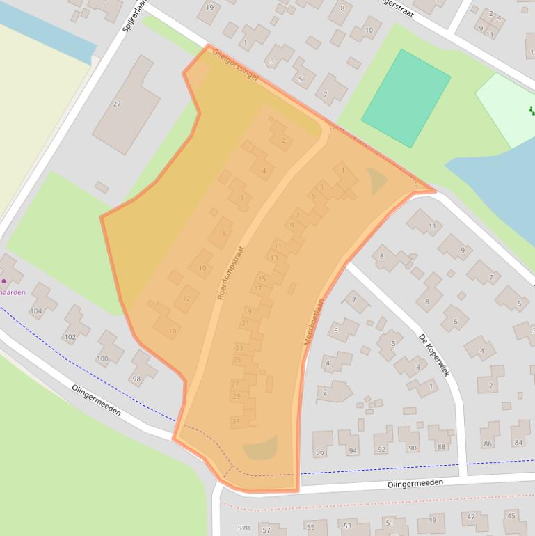 Kaart van postcodegebied 9903EN.