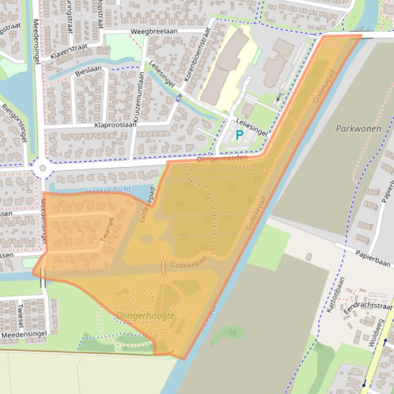 Kaart van postcodegebied 9903GA.