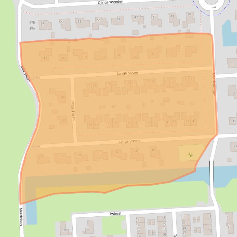Kaart van postcodegebied 9903GC.