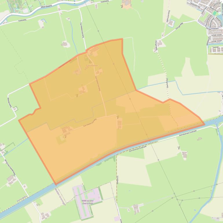 Kaart van postcodegebied 9903TD.