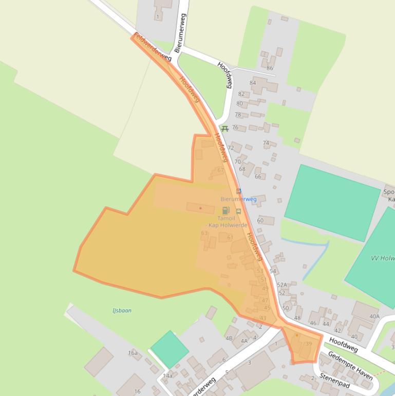 Kaart van postcodegebied 9905PB.