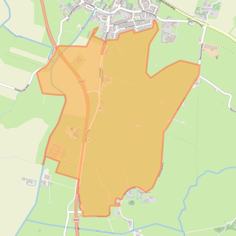 Kaart van postcodegebied 9905PG.