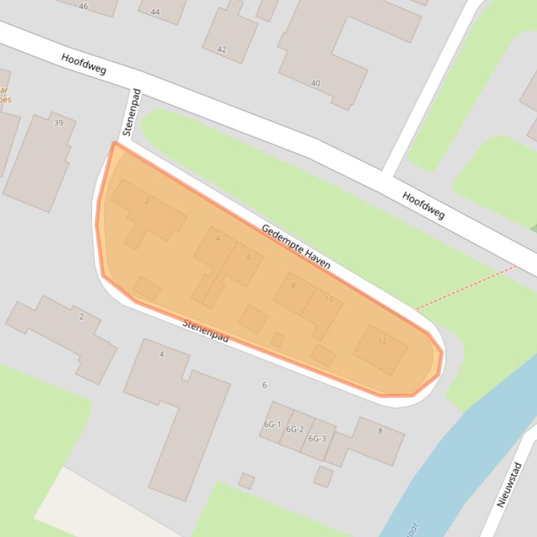 Kaart van postcodegebied 9905PJ.