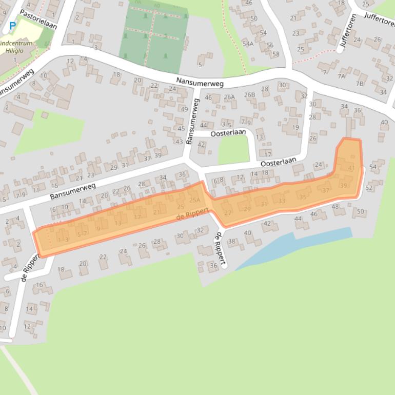 Kaart van postcodegebied 9905PT.