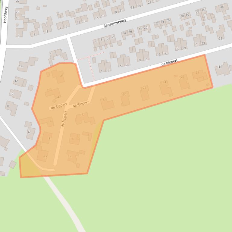 Kaart van postcodegebied 9905PV.