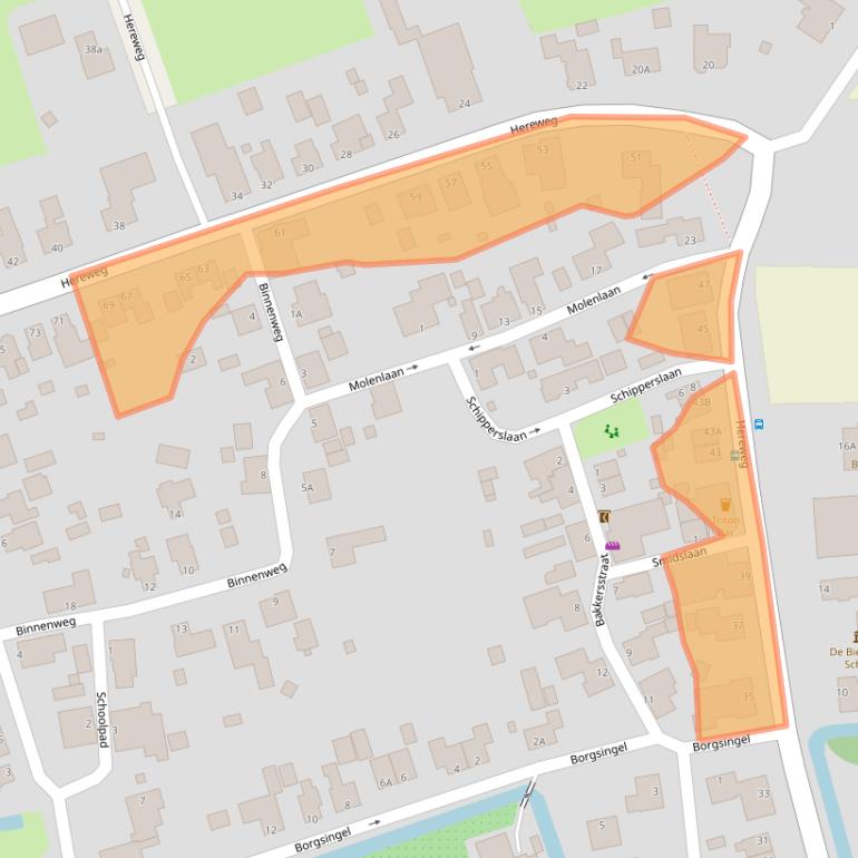 Kaart van postcodegebied 9906PC.