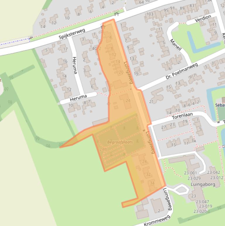 Kaart van postcodegebied 9906PJ.