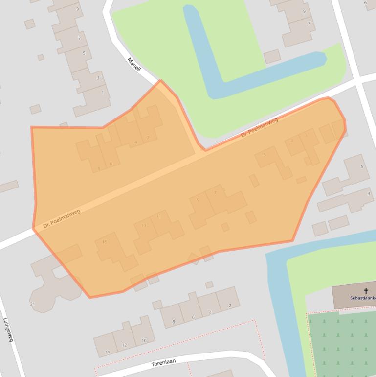 Kaart van postcodegebied 9906PK.