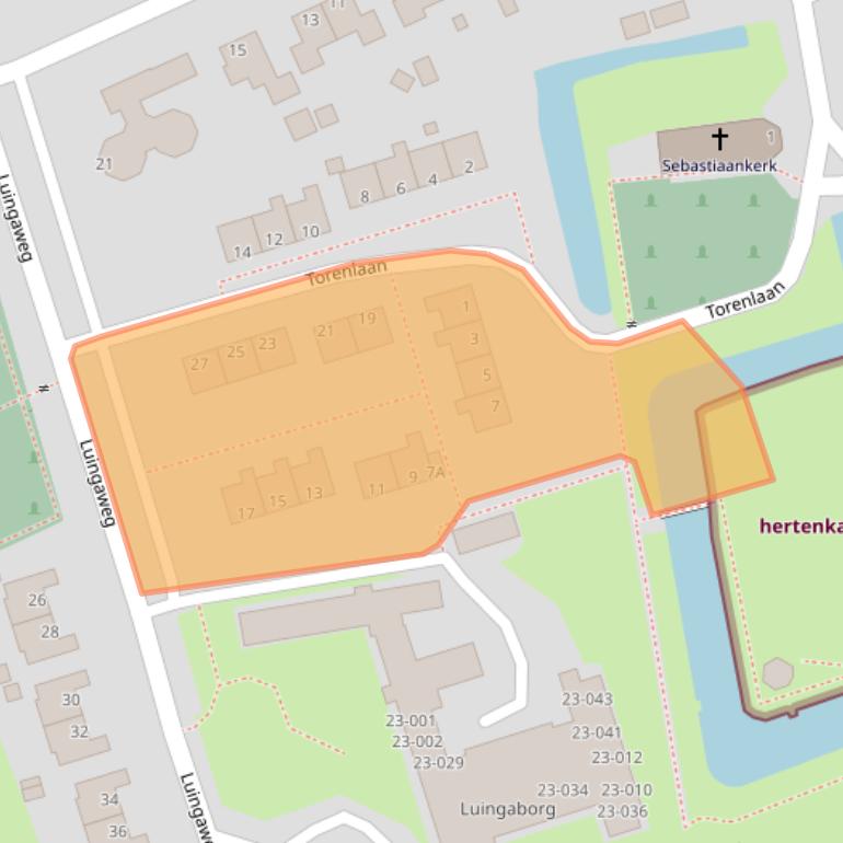 Kaart van postcodegebied 9906PM.