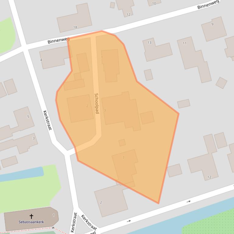 Kaart van postcodegebied 9906PS.