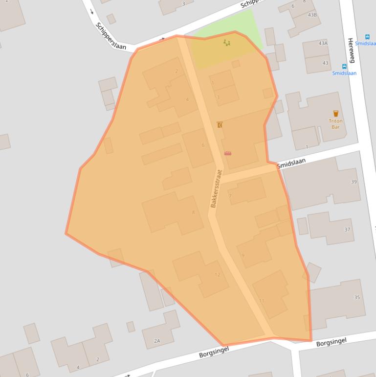 Kaart van postcodegebied 9906PX.