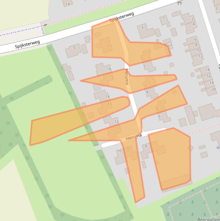 Kaart van postcodegebied 9906RA.