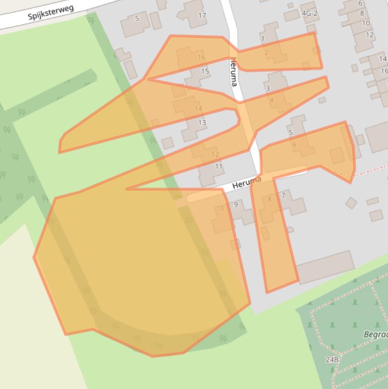 Kaart van postcodegebied 9906RB.