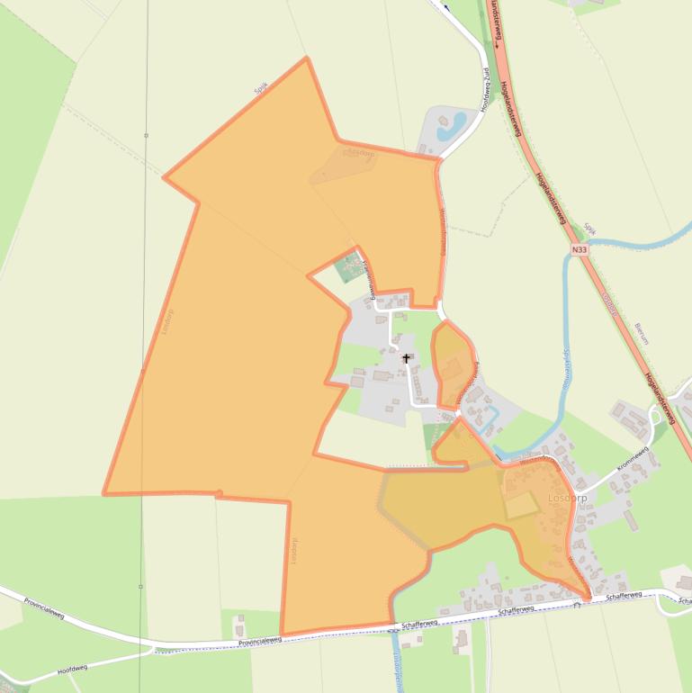 Kaart van postcodegebied 9907PD.