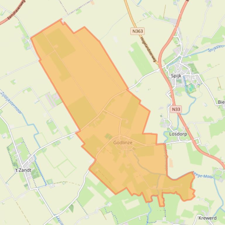 Kaart van postcodegebied 9908.