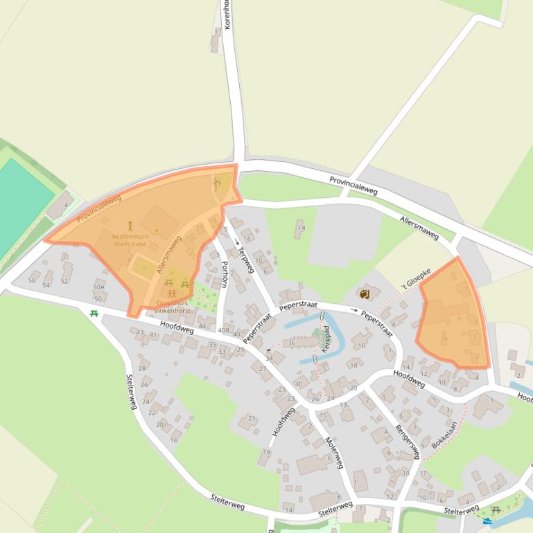 Kaart van postcodegebied 9908PD.