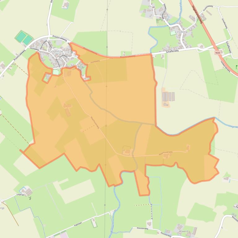 Kaart van postcodegebied 9908TB.