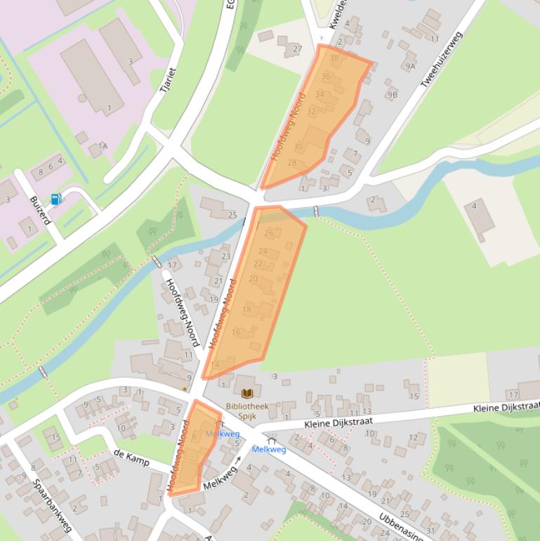 Kaart van postcodegebied 9909AD.