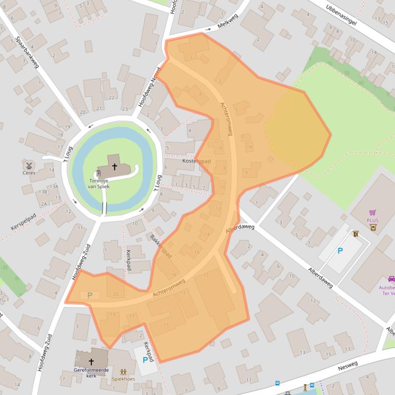 Kaart van postcodegebied 9909AH.